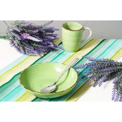 Set 6 farfurii  adanci,  ceramica 20 cm, gala green,  art of dinning by heinner,  Farfurii & Boluri de Servire | electropc.ro
