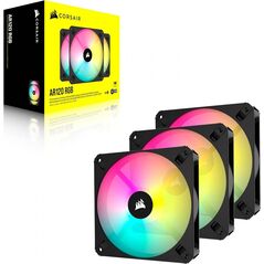 Ventilatoare corsair icue ar120 digital rgb 120mm pwm fan, triple pack, fan size 120mm x 25mm, sound level 10 - 27.3 dba black,  Ventilatoare carcasa | electropc.ro