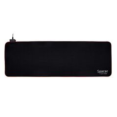 Mousepad spacer rgb gaming, cauciuc si material textil, 900 x 300 x 3 mm, 1.8 m lungime cablu, 13 moduri de iluminare, statice si dinamice, negru/rgb,  Mousepad | electropc.ro