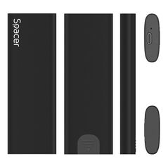 Rack extern spacer, pentru ssd m.2 pcie nvmee, interfata pc usb 3.1 type c, aluminiu, negru,  Hard Disk-uri externe | electropc.ro
