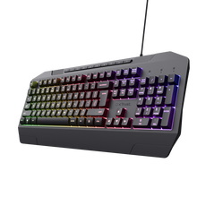 Tastatura trust cu fir gxt836 evocs, numar butoane 114, interfata usb 2.0, conector usb-a, iluminare rgb rainbow, negru,  Tastaturi | electropc.ro