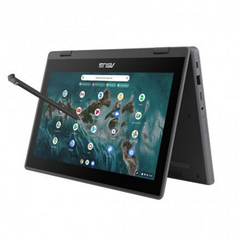 Laptop asus chromebook flip, cr1100fka-bp0402, 11.6-inch, hd (1366 x 768) 16:9, intel® pentium® silver n6000 processor 1.1 ghz (4m cache, up to 3.3 ghz, 4 cores), intel® uhd graphics, lpddr4x 8gb, 64g emmc, 60hz, 250nits, glossy display, led backlit, 720p,  Laptopuri | electropc.ro