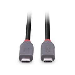 Cablu lindy 0.8m usb 4 type c 40gbps anthra line, rezolutie maxima suportata 3840x2160@60hz, 7680x4320@60hz , latime de banda suportata 40gbps, gri,  Cabluri periferice | electropc.ro