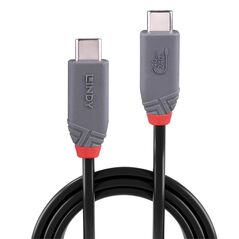 Cablu lindy 0.8m usb 4 type c 40gbps anthra line, rezolutie maxima suportata 3840x2160@60hz, 7680x4320@60hz , latime de banda suportata 40gbps, gri,  Cabluri periferice | electropc.ro