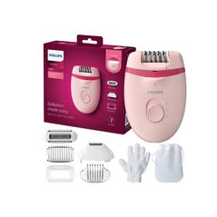 Epilator philips satinelle bre285/00, 2 trepte de viteza, maner ergonomic, opti-light, cap de epilare lavabil, roz,  Epilatoare | electropc.ro