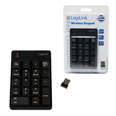 Tastatura numerica logilink wireless, 2.4ghz, 18 taste, negru,  Tastaturi | electropc.ro
