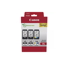 Canon pachet cartuse cearneala pg-545xl x2 /cl-546xl multipack, capacitate negru: 2 x 400 pagini/13ml, color: 300 pagini / 15ml, compatibil cu: pixma 2550s, pixma ip2850, pixma mg2450, pixma mg2550, pixma mg2950, pixma mg3050, pixma mg3051, pixma mg3052, ,  Cartuse cerneala | electropc.ro