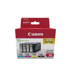 Canon pachet cartuse cerneala pgi-1500xl multipack, capacitate: black (1020 pages), cyan (1020 pages), magenta (1020 pages), yellow (1020 pages), compatibilitate: maxify mb2050, maxify mb2150, maxify mb2155, maxify mb2350, maxify mb2750, maxify mb2755,  Cartuse cerneala | electropc.ro