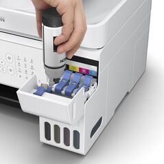 Multifunctional inkjet color epson ecotank ciss l5316, culoare: alb, dimensiune a4(printare,copiere, scanare, fax), printare borderless, viteza 33ppm alb-negru, 15ppm color, rezolutie 5760 x 1440 dpi, alimentare hartie 100 coli, adf 30 coli, scanner cis, ,  Multifunctionale Inkjet | electropc.ro