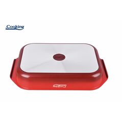 Tava aluminiu cu acoperire ceramica 39.5x26 cm, red line, cooking by heinner,  Tavi copt | electropc.ro