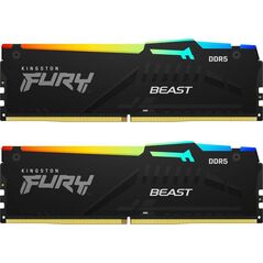 Memorie kingston 32gb ddr5 6000mhz cl30 dual channel kit fury beast rgb,  Memorii RAM Desktop | electropc.ro