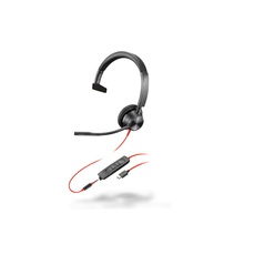 Poly blackwire 3315 monaural usb-c headset +3.5mm plug +usb-c/a adapter,  Casti audio | electropc.ro