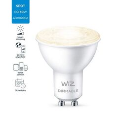 Bec led inteligent wiz connected dimmable, wi-fi, gu10, 4.9w (50w), 345 lm, lumina calda (2700k), dimabil, compatibil google assista nt/alexa/siri,  Becuri si Tuburi LED | electropc.ro
