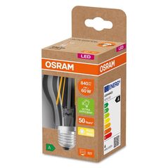 Bec led osram classic a60, ultra efficient light, e27, 4w (60w), 840 lm, lumina calda (3000k), cu filament,  Becuri si Tuburi LED | electropc.ro