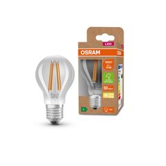 Bec led osram classic a60, ultra efficient light, e27, 5w (75w), 1055 lm, lumina calda (3000k), cu filament,  Becuri si Tuburi LED | electropc.ro