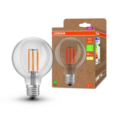 Bec led osram globe a95, ultra efficient light, e27, 4w (60w), 840 lm, lumina calda (3000k), cu filament,  Becuri si Tuburi LED | electropc.ro