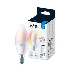Bec led rgb inteligent wiz connected colors c37, wi-fi, e14, 4.9w (40w), 470 lm, lumina alba si color (2200-6500k), compatibil google assistant/alexa/siri,  Becuri si Tuburi LED | electropc.ro