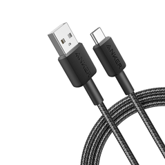 Cablu alimentare si date anker, usb-a (t) la usb type-c (t), 1.8m rata transfer 480 mbps, invelis nylon, braided, negru,  Cabluri periferice | electropc.ro