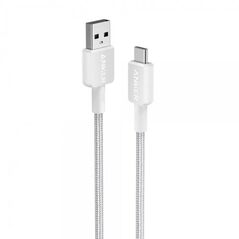 Cablu alimentare si date anker, usb-a (t) la usb type-c (t),lungime 0.9m, rata transfer 480 mbps, invelis nylon, braided, alb,  Cabluri periferice | electropc.ro