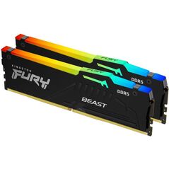 Memorie kingston 64gb ddr5 6000mhz cl30 dual channel kit fury beast rgb,  Memorii RAM Desktop | electropc.ro