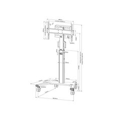 Stand podea mobil/fix neomounts fl50s-825wh1; pentru display-uri cu diagonale 37"-75", sistem de prindere vesa 100x100~600x400, greutate maxima suportata 70kg, fix, inaltime reglabila manual 1040-1570mm (4 presetari); management cabluri, manere practice, ,  Suporturi TV & Monitor | electropc.ro