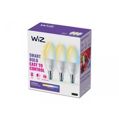 3 becuri led inteligente wiz connected whites c37, wi-fi, e14, 4.9w (40w), 470 lm, lumina alba (2700-6500k), compatibil google assistant/alexa/siri,  Becuri si Tuburi LED | electropc.ro