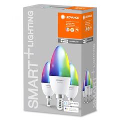 3 becuri led rgb inteligent ledvance smart+ wifi candle multicolour b, e14, 4.9w (40w), 470 lm, lumina alba si color (2700-6500k),  Becuri si Tuburi LED | electropc.ro