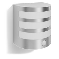 Aplica led pentru exterior cu senzor de miscare philips calgary, 3.5w (30w), 320 lm, lumina calda (2700k), ip44, 94x122x130mm, inox,  Aplice de exterior | electropc.ro