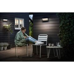 Aplica led pentru exterior philips bustan, 3.8w, 800 lm, lumina calda (2700k), ip44, 92x220x78mm, antracit,  Aplice de exterior | electropc.ro