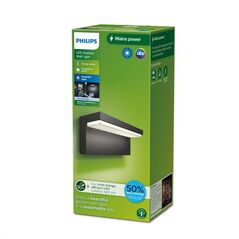 Aplica led pentru exterior philips bustan, 3.8w, 800 lm, lumina neutra (4000k), ip44, 92x220x78mm, antracit,  Aplice de exterior | electropc.ro
