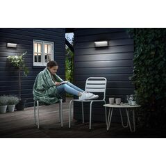 Aplica led pentru exterior philips bustan, 3.8w, 800 lm, lumina neutra (4000k), ip44, 92x220x78mm, antracit,  Aplice de exterior | electropc.ro