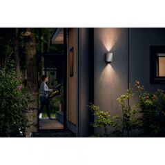 Aplica led pentru exterior philips cistus, 2x4.5w (70w), 1000 lm, lumina calda (2700k), dimabila, ip44, 117x109x140mm, inox,  Aplice de exterior | electropc.ro
