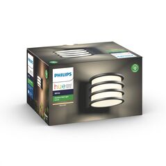 Aplica led pentru exterior philips hue lucca, 9.5w (60w), 806 lm, lumina calda (2700k), ip44, 170x215x115mm, antracit,  Aplice de exterior | electropc.ro