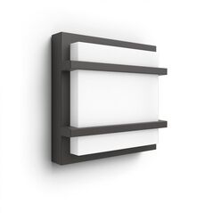 Aplica led pentru exterior philips petronia, 12w (83w), 1200 lm, lumina calda (2700k), ip44, 190x190x53mm, antracit,  Aplice de exterior | electropc.ro