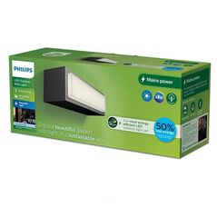 Aplica led pentru exterior philips stratosphere, 3.8w, 800 lm, lumina neutra (4000k), ip44, 203x63x68mm, antracit,  Aplice de exterior | electropc.ro