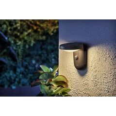 Aplica led solara pentru exterior cu senzor de lumina si miscare philips tyla, 1.2w, 4v, 255 lm, lumina calda (3000k), ip44, 188x158x184mm, antracit,  Aplice de exterior | electropc.ro