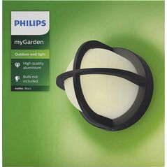 Aplica pentru exterior philips astilbe, 1xe27, max 42w, ip44, 178x175mm, negru,  Aplice de exterior | electropc.ro