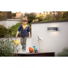 Aplica pentru exterior philips hedgehog, 1xe27, max 42w, ip44, 182x160x91mm, gri,  Aplice de exterior | electropc.ro