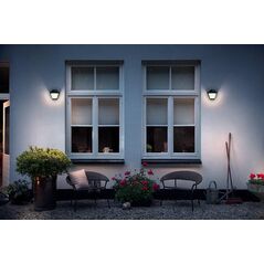 Aplica pentru exterior philips serres, 1xe27, max 42w, ip44, 133x182x170mm, negru,  Aplice de exterior | electropc.ro