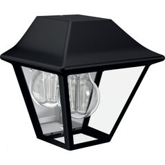 Aplica tip felinar pentru exterior philips alpenglow, 1xe27, max 42w, ip44, 130x181x170mm, negru,  Aplice de exterior | electropc.ro
