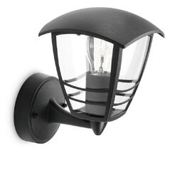 Aplica tip felinar pentru exterior philips creek up, 1xe27, max 60w, ip44, 200x175x235mm, negru,  Aplice de exterior | electropc.ro