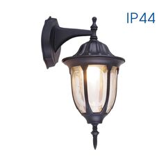 Aplica tip felinar vivalux tosca down, e27, max 1x60w, ip44, 205x163x375mm, negru, bec neinclus,  Aplice de exterior | electropc.ro
