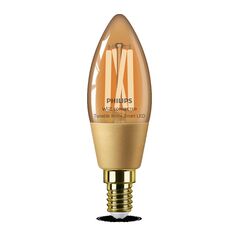 Bec led inteligent vintage (decorativ) philips filament candle amber c35, wi-fi, bluetooth, e14, 4.9w (25w), 370 lm, lumina alba (2000-5000k),  Becuri si Tuburi LED | electropc.ro