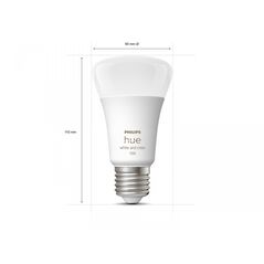 Pachet 3 becuri led rgb inteligente philips hue a60, bluetooth, e27, 9w (75w), 1100 lm, lumina alba si color (2000-6500k) + consola hue bridge + intrerupator cu variator,  Becuri si Tuburi LED | electropc.ro