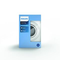 Spot incastrat philips donegal, gu10, 5.5w, ip20, 9cm, crom mat,  Aplice de exterior | electropc.ro