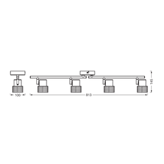 Spot led cvadruplu ajustabil ledvance decor cork, 4xgu10, 4x3.4w, 920 lm, lumina calda (2700k), dimabil, ip20, 813mm, negru, clasa energetica g,  Spoturi aplicate | electropc.ro