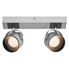 Spot led dublu ajustabil ledvance decor jupiter, 11.5w, 1000 lm, lumina calda (3000k), ip20, 300x150x83mm, metal/policarbonat, argintiu,  Spoturi aplicate | electropc.ro
