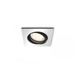 Spot led incastrat philips hue milliskin, bluetooth, gu10, 5w (50w), 350 lm, lumina alba (2200-6500k), ip20, 9cm, argintiu,  Aplice de exterior | electropc.ro