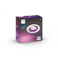 Spot led rgb incastrat philips hue centura, bluetooth, gu10, 5.7w, 350 lm, lumina alba si color (2000-6500k), ip20, 9cm, alb,  Aplice de exterior | electropc.ro