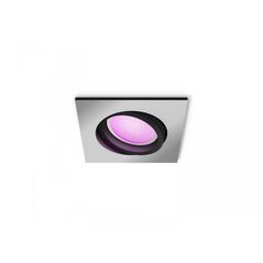 Spot led rgb incastrat philips hue centura, bluetooth, gu10, 5.7w, 350 lm, lumina alba si color (2000-6500k), ip20, 9cm, argintiu,  Aplice de exterior | electropc.ro